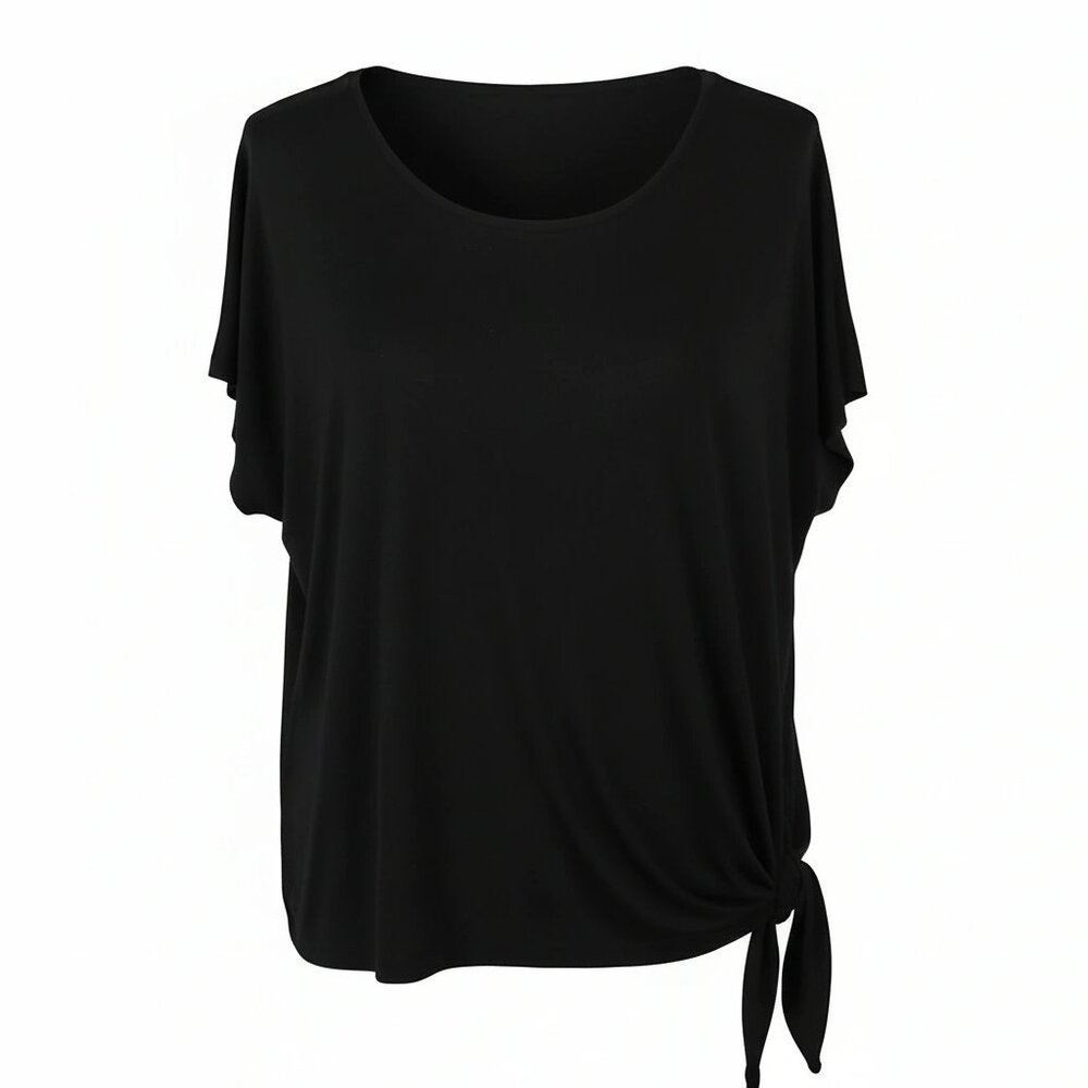Chico's Black Blouse with Side Tie